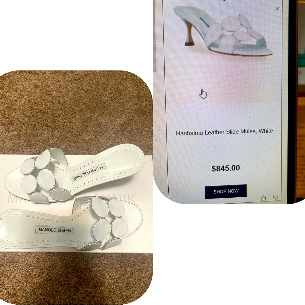 Manolo blahnik, size 6 and never worn.